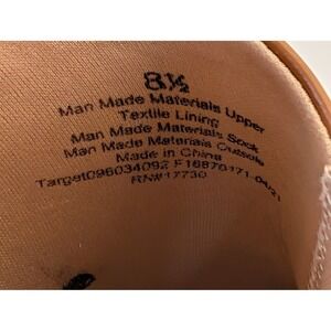 A New Day Tan Brown Mules Heels Size 8.5 Snake Print Block Heel‎ Slip On Shoes